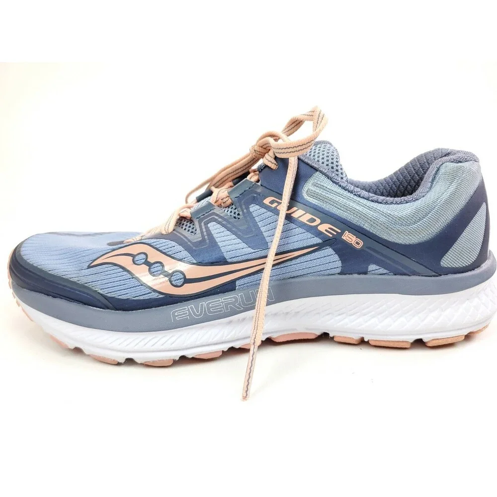 Saucony Women’s Size 7.5 Guide ISO Slate Peach Running Shoes Lace Up S10415-5